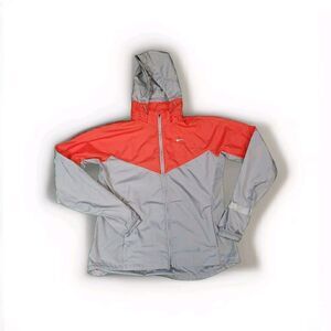 Nike Nylon Windbreaker Jacket Hooded Lightweight Sz L